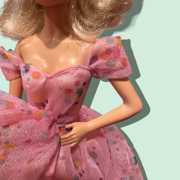 Barbie Birthday Wishes Barbie Signature Doll Blonde Hair Pink Dress With Stand - Picture 4 of 12